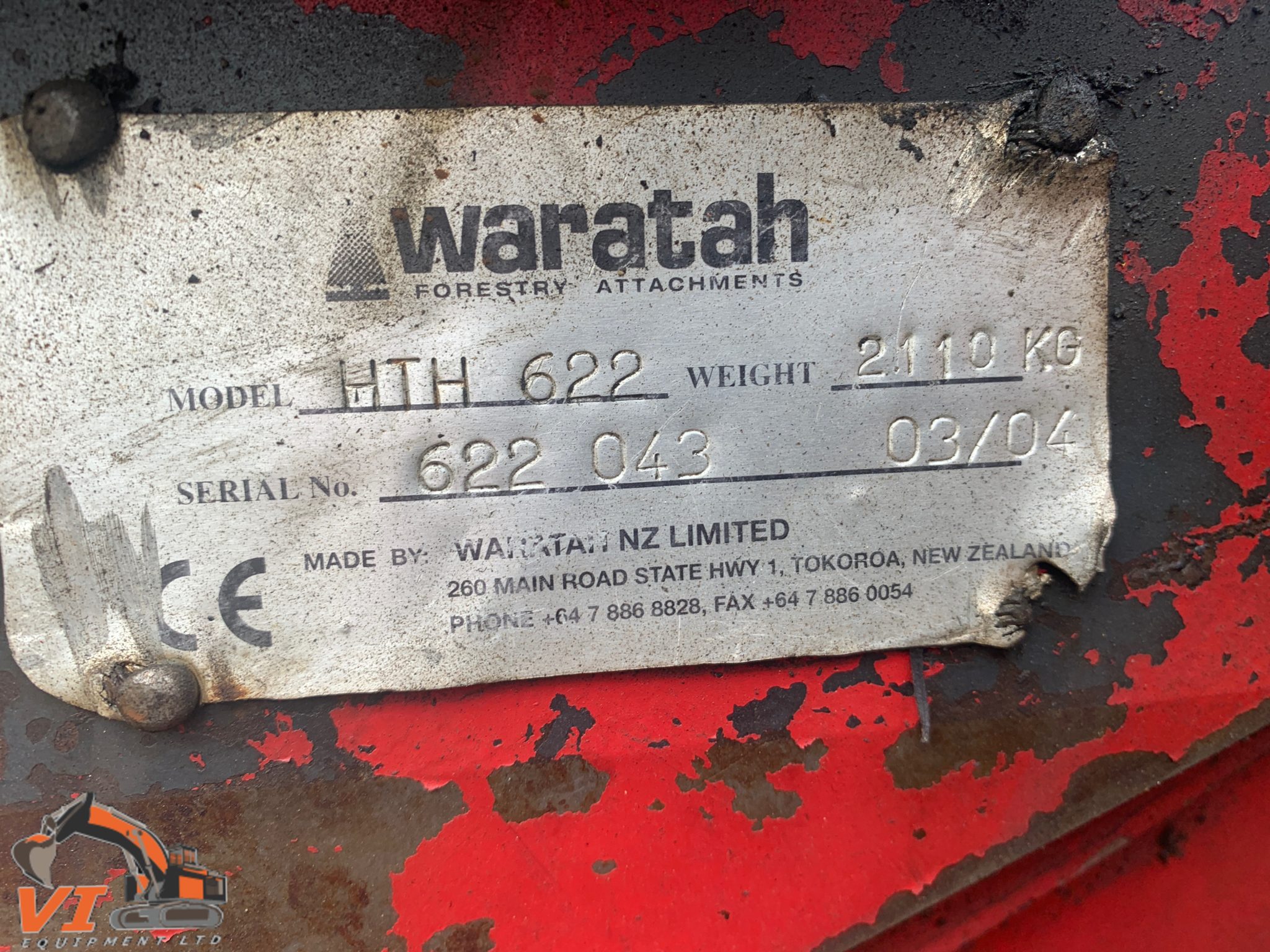 Waratah 622B Processor Head 16,000 V.I. Equipment